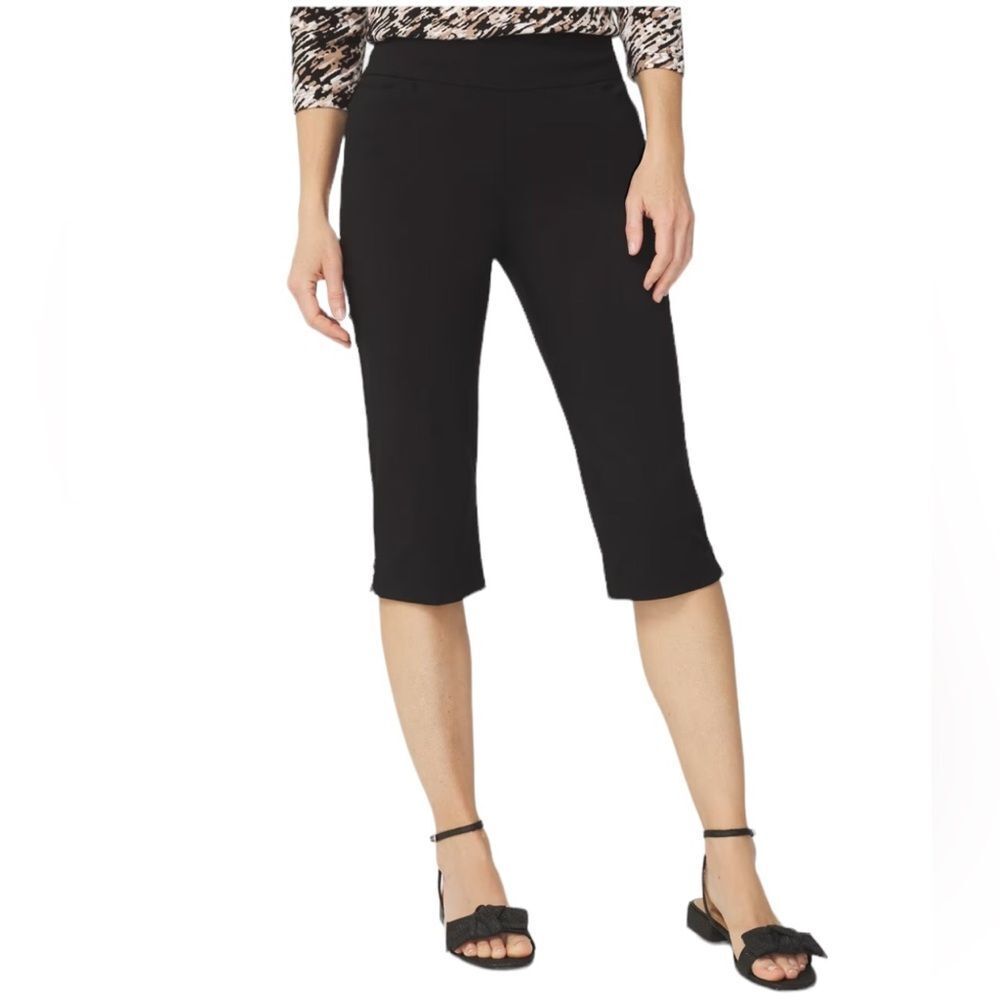 Chico’s Weekend Pedal Pushers Pull-on 14” Inseam Size 12/14 Chico’s Size 2 Black